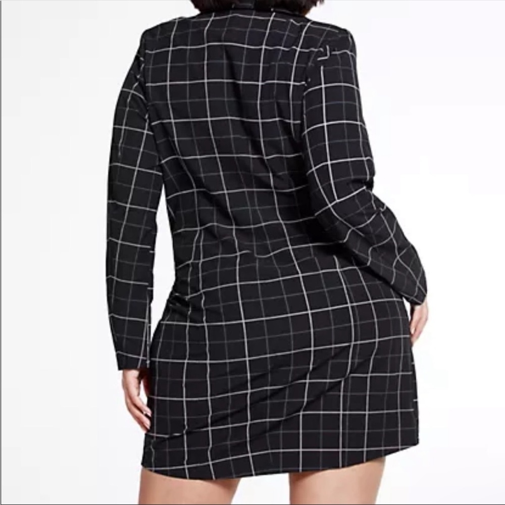 Plaid Blazer Dress